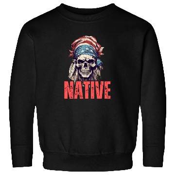 Discover Native American Headpiece Native American Skull Sweatshirts