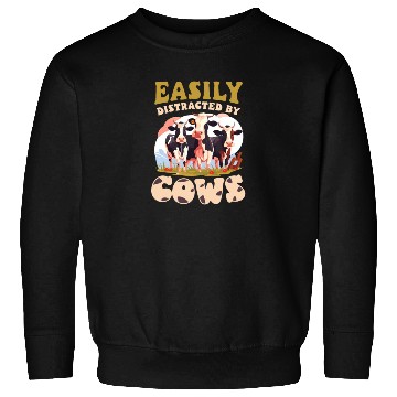 Discover Cow Farmer Distracted By Cows Sweatshirts