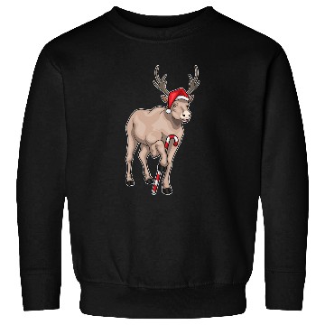 Discover Reindeer Christmas Candy cane Sweatshirts