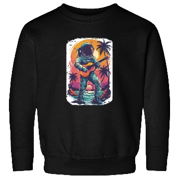 Discover Astronaut Guitar Player Space Music Lover Sweatshirts