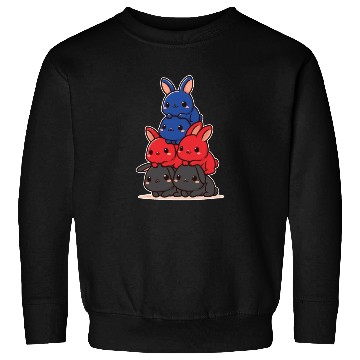 Discover Bunnies Polyam Flag Pride Month Cute Bunnies Sweatshirts