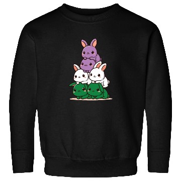 Discover Bunnies Genderqueer Flag Pride Month Cute Bunny Sweatshirts