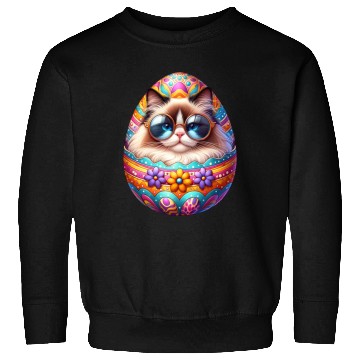 Discover Ragdoll Cat in Easter Egg Design Sweatshirts