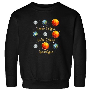 Discover Lunar Eclipse Solar Eclipse and Apocalypse Sweatshirts