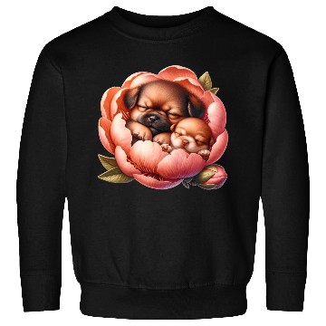 Discover Dogs Sleeping In Flower Sweatshirts