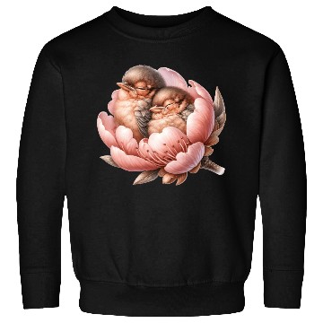 Discover Birds Sleeping In Flower Sweatshirts