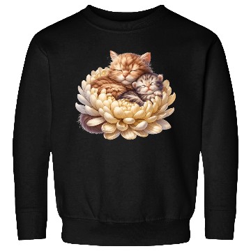 Discover Cats Sleeping In Flower Sweatshirts
