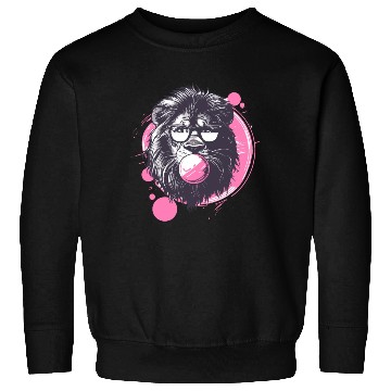 Discover Cool Hipster Lion with Glasses Bubblegum Pop Art Sweatshirts