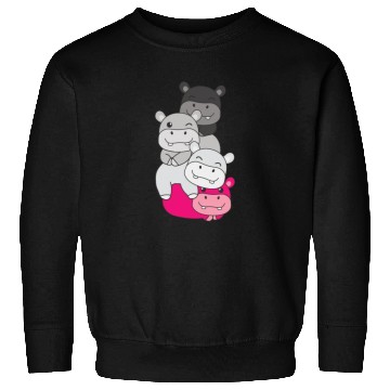 Discover Gynephilia Flag Pride Lgbtq Cute Hippo Sweatshirts