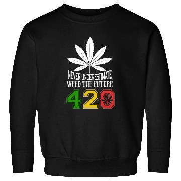 Discover Chuckling 420 Future of Herb Weed Marijuana Design Sweatshirts