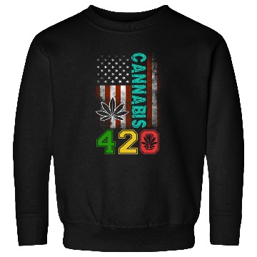 Discover Amusing 420 American Herb Weed Marijuana Design Sweatshirts