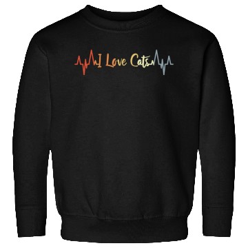 Discover I Love Cats Heartline Sweatshirts