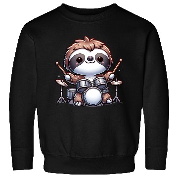 Discover Cool Sloth Drummer Lazy Beats Design Sweatshirts