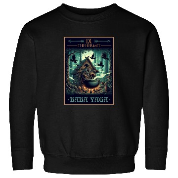 Discover Baba Yaga The Hermit Tarot Card Pagan Witch Sweatshirts