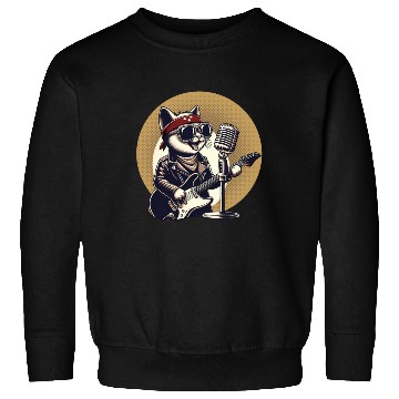 Discover Cat Playing Guitar Sweatshirts