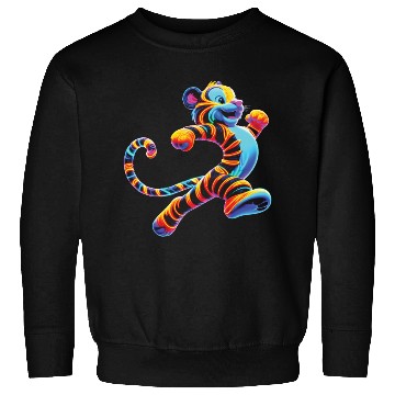 Discover Fun neon tiger (Dark better) Sweatshirts
