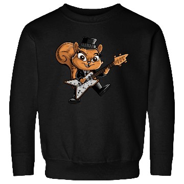Discover Cool Squirrel Guitarist Music Sweatshirts