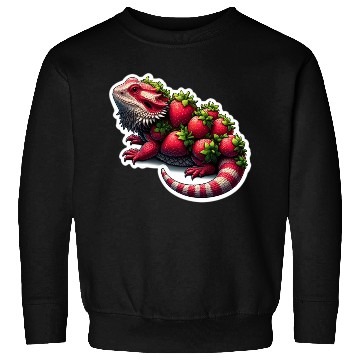 Discover Strawberry bearded dragon pattern Sweatshirts