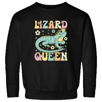 Discover Lizard Queen Groovy Bearded Dragon Lizard Lover Sweatshirts