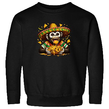 Discover Cinco de Mayo monkey with nachos Sweatshirts