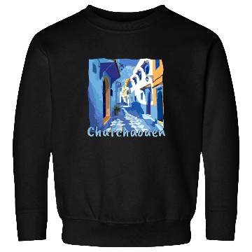 Discover Chefchaouen Morocco Blue City Old Town Sweatshirts
