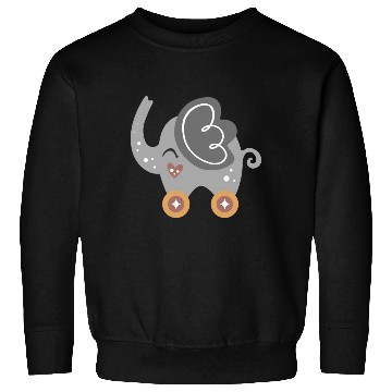 Discover elephant on wheels Sweatshirts