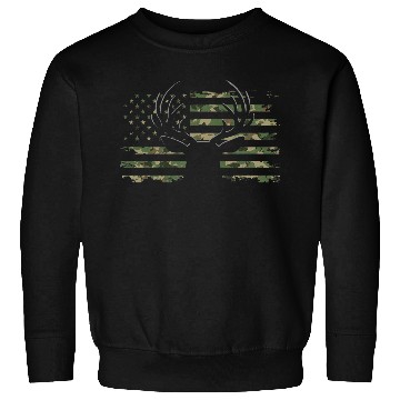 Discover American Flag Camouflage Outdoor Antlers Deer Sweatshirts