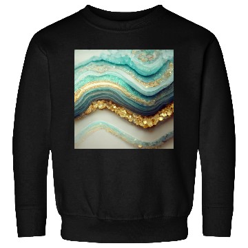 Discover Teal Agate Geode Stone Sweatshirts