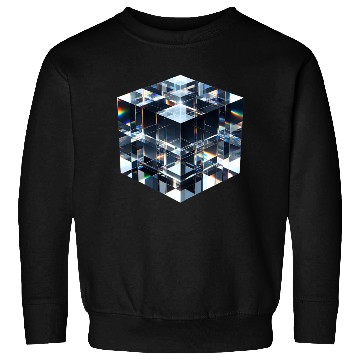 Discover Abstract Crystal Cubes Sweatshirts