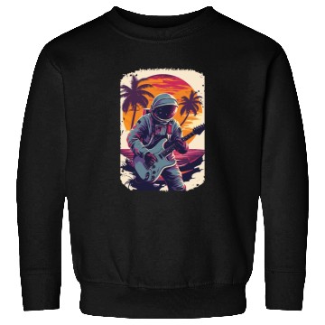 Discover Astronaut Guitar Player Space Music Lover Sweatshirts
