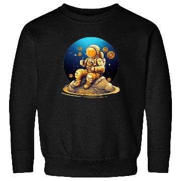 Discover Cute Astronaut Crypto Currency Trader Mining Sweatshirts