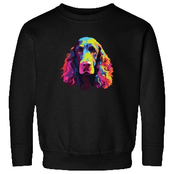 Discover Watercolor Colorful Irish Water Water Spaniel Sweatshirts