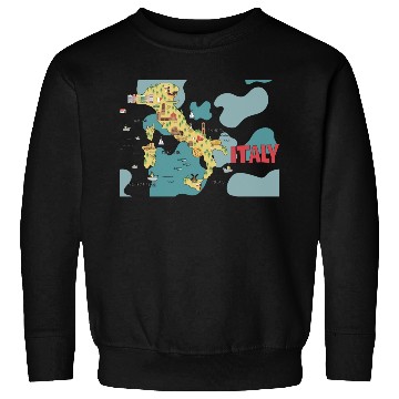 Discover City Illustrations Italy World Map Travel Map Sweatshirts