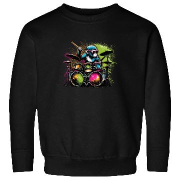 Discover Monkey Playing Drums Drum Drummer Drumming Sweatshirts