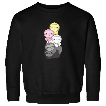 Discover Queerplatonic Flag Pride Lgbtq Cute Sloth Sweatshirts