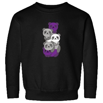 Discover Graysexual Flag Pride Lgbtq Cute Panda Sweatshirts