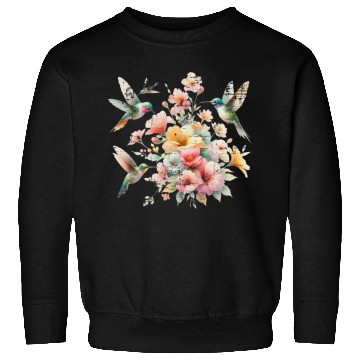 Discover Hummingbird Nature Lover Spring Wildlife Vintage Sweatshirts