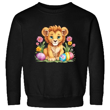 Discover Easter Lion: Vibrant & Adorable Spring Design Sweatshirts