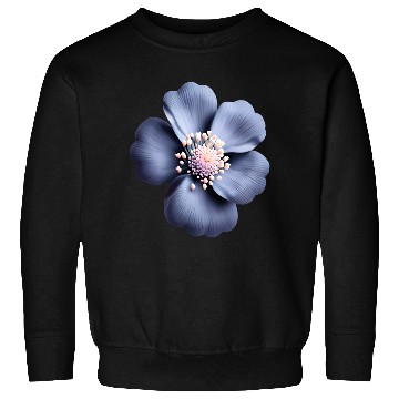 Discover 3 D Floral Pattern in Blue Sweatshirts