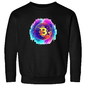 Discover Vaporwave Bitcoin Digital Currency Coin Crypto Tra Sweatshirts