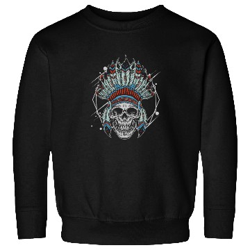 Discover Indigenous Native American Skull Head Sweatshirts