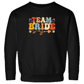 Discover Team Bride Groovy Bridal Party Bachelorette Party Sweatshirts