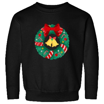 Discover Christmas Wreath with Bells Sweatshirts