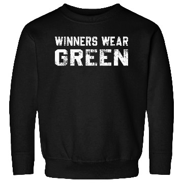 Discover Winners Wear Green Team Spirit Game Competition Sweatshirts