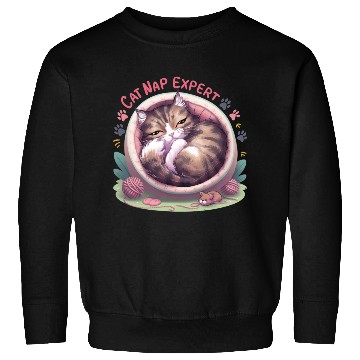 Discover Cat Nap Expert - Funny Cat Outfit! Sweatshirts