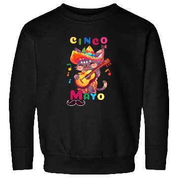Discover Cinco de Mayo cat with Guitar Sweatshirts