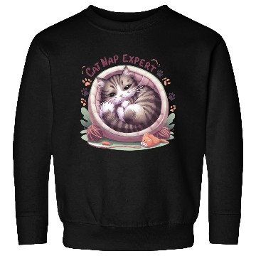 Discover Cat Nap Expert - Funny Cat Outfit! Sweatshirts