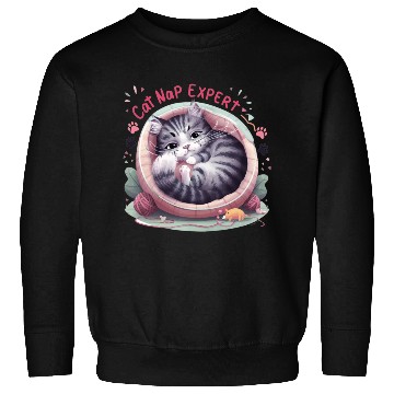 Discover Cat Nap Expert - Funny Cat Outfit! Sweatshirts