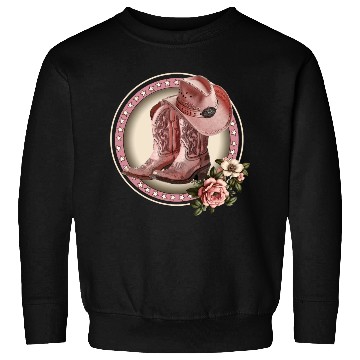 Discover PINK COWGIRL BOOTS, PINK COWGIRL HAT RETRO WESTERN Sweatshirts