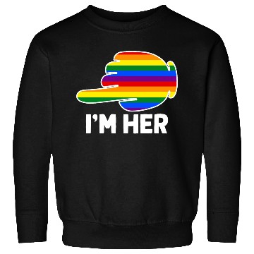 Discover I'm Hers Rainbow Lesbian Couple Funny LGBT Pride Sweatshirts